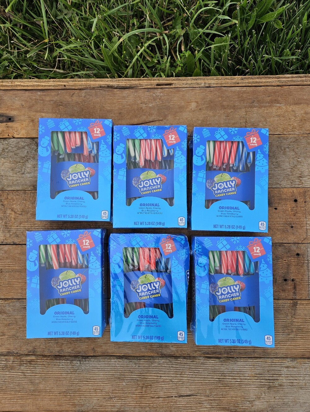 Jolly Rancher Candy Canes Lot of 6 Boxes (72 Ct) Original Flavors - Holiday Stoc